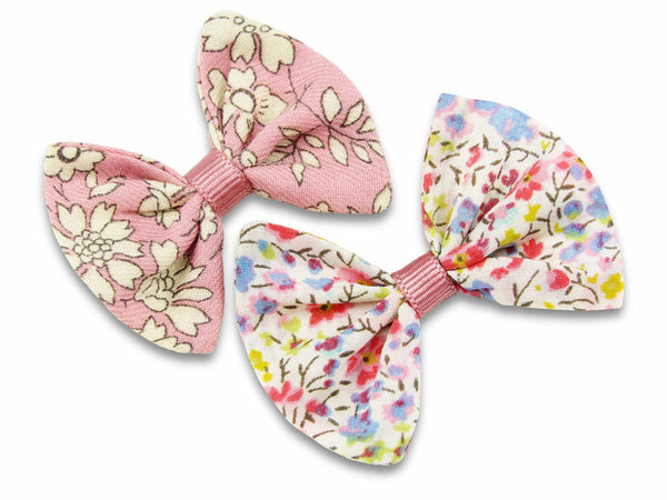 Liberty Phoebe P and Capel pink baby bows