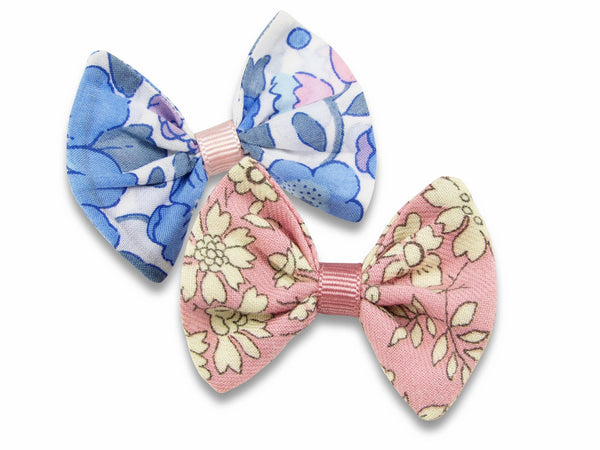 Liberty Betsy A and Capel pink baby bows