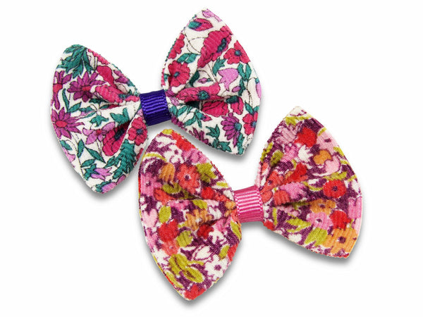 Liberty Poppy and daisy + Cord P baby bows