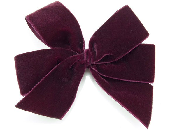 XL Georgia, Burgundy velvet hair bow