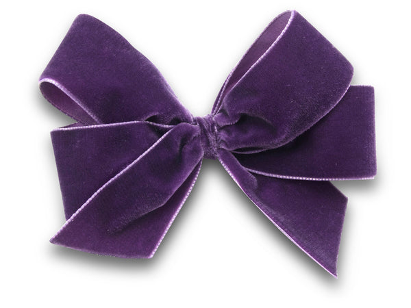 XL plum, Georgia velvet hair bow