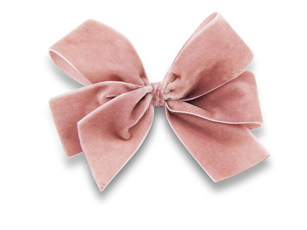 XL blush pink, Georgia velvet hair bow