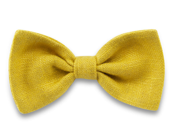 Mustard  linen Anna hair bow