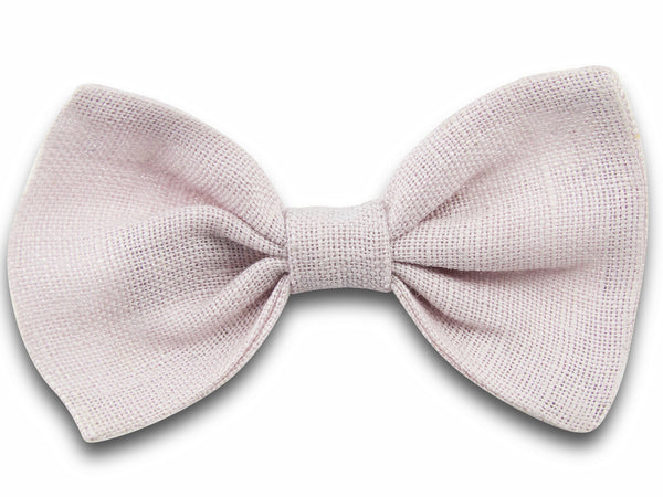 Blush pink linen Anna hair bow