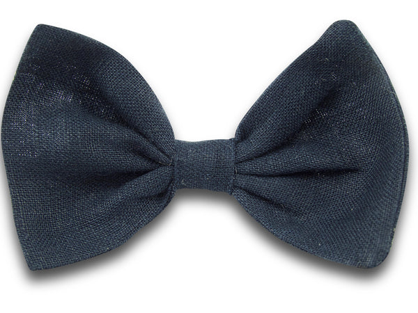 anna linen hair bow