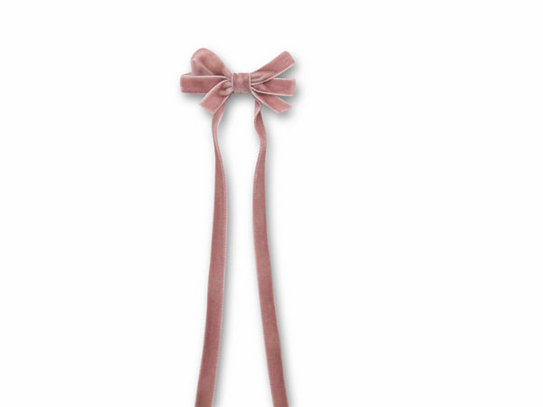 blush pink pigtail, Georgia velvet hair tie