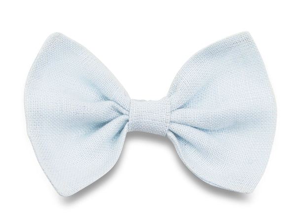 Baby blue linen Anna hair bow